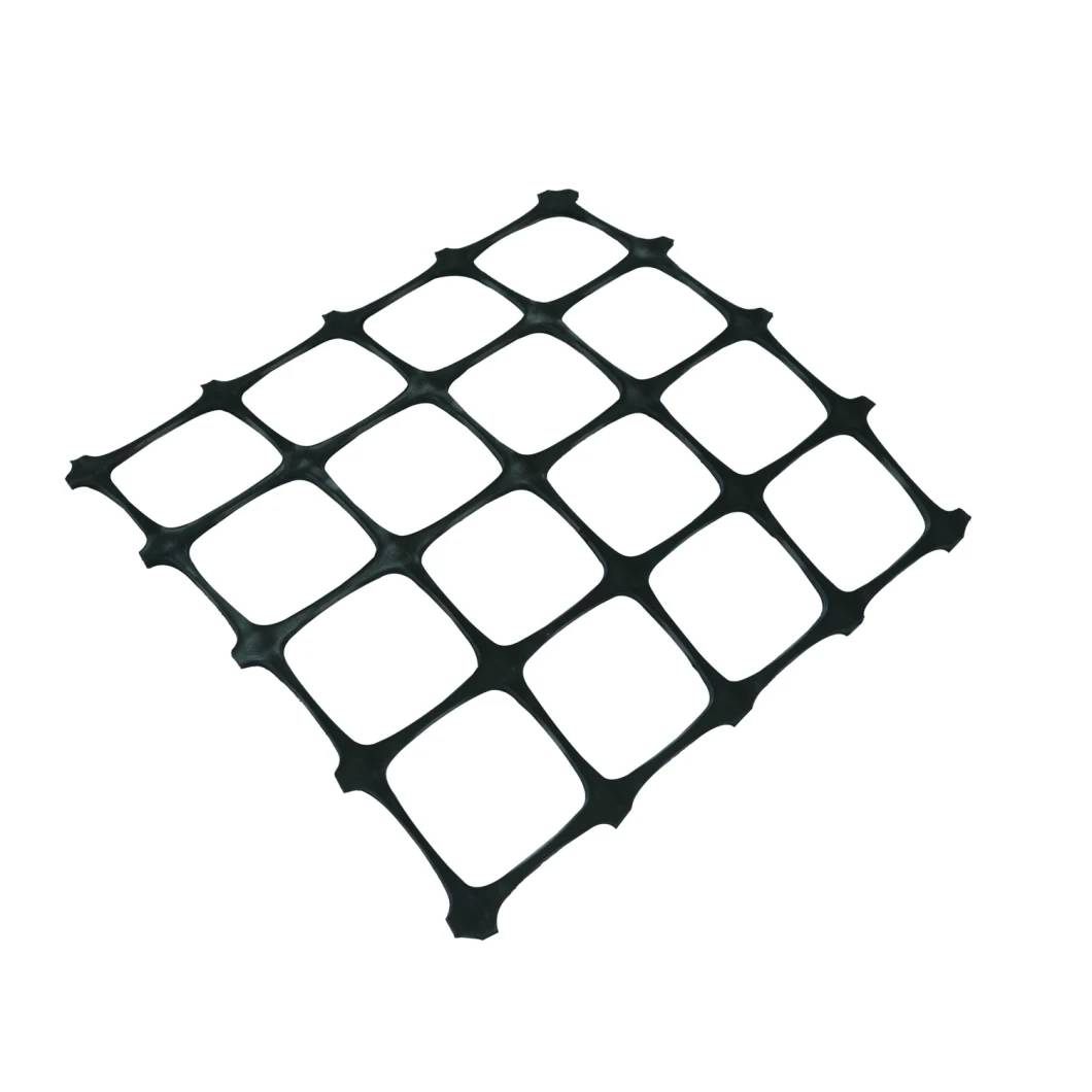 China Geomalla Price 20kn 30kn 40kn Grid Mesh Biaxial Polypropylene High Strength PP Plastic Geogrid for Road Reinforcement