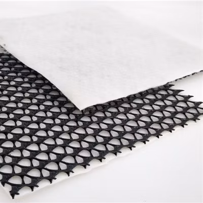4mm 5mm 6mm 7.6mm 8mm 2D 3D Bi Tri Planar Geocomposite HDPE Plástico Dreno Geonet Composite Geotextile Net para Esgoto Chuva Drenagem de Águas Pluviais Fabricante