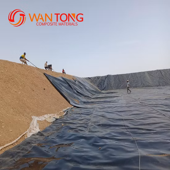 0,5 mm 0,75 mm 1 mm 1,5 mm 2,0 mm Anti-infiltração à prova d'água Impermeável Suave Textura HDPE Geomembrana para forro de lagoa Aterro de mineração Forro de reservatório de água