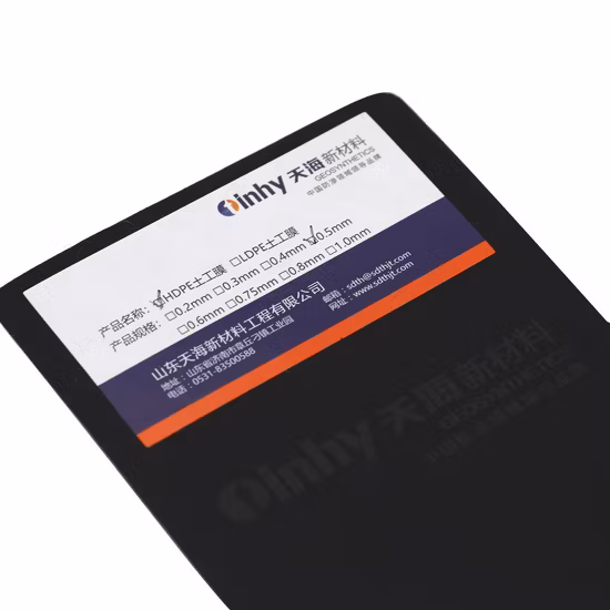 Espessura 0,5 - 3,0mm Anti-Infiltração Texturizado / Suave Geomembrana PEAD para Revestimento de Aterros Sanitários