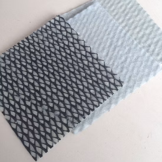 Geonet composto 3D de 5 mm com geotêxtil não tecido para drenagem e filtração