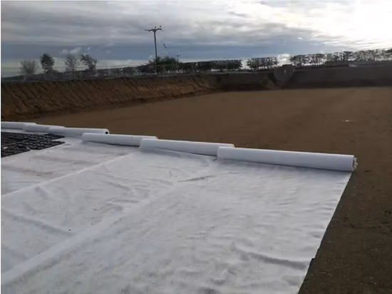 China Preço de fábrica PP/Pet Filamento Contínuo Grampo/Fibra Curta Poliéster Polipropileno Agulha Perfurada Spunbonded Tecido Não Tecido Não Tecido Geotêxtil